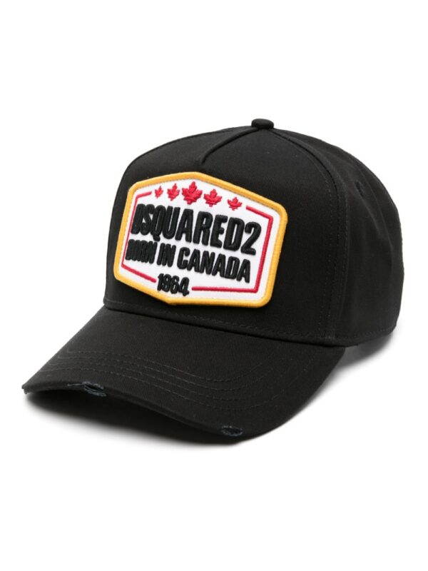 DSQUARED2 logo-patch cotton baseball cap