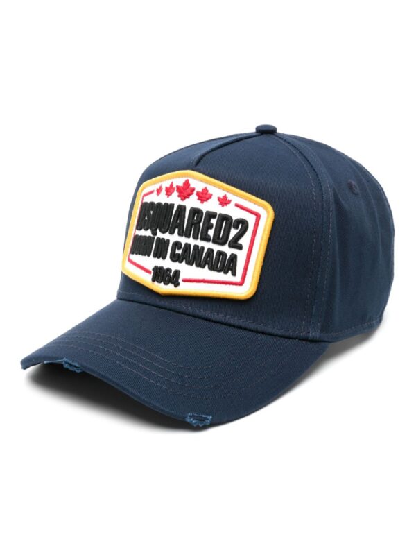 DSQUARED2 logo-patch cotton baseball cap