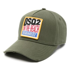 DSQUARED2 logo-patch cotton baseball cap