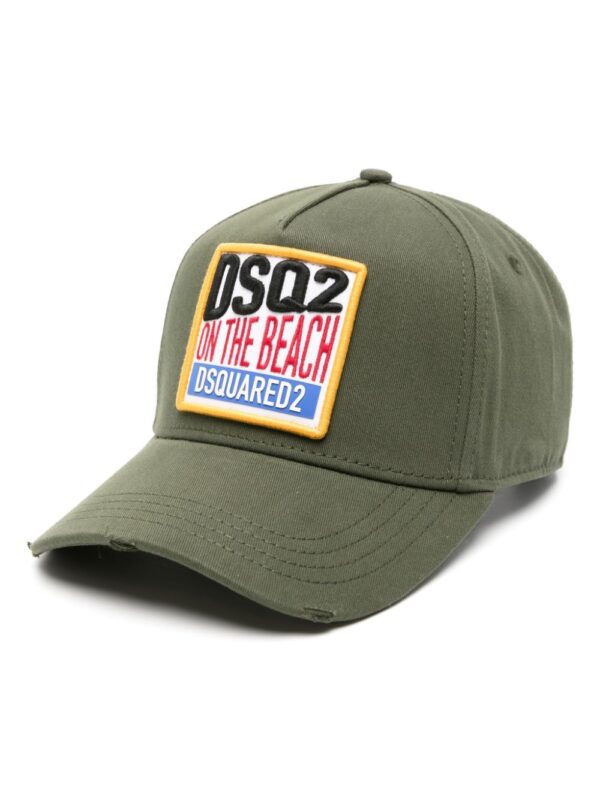 DSQUARED2 logo-patch cotton baseball cap