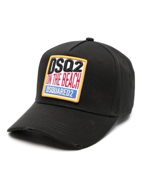 DSQUARED2 logo-patch cotton baseball cap