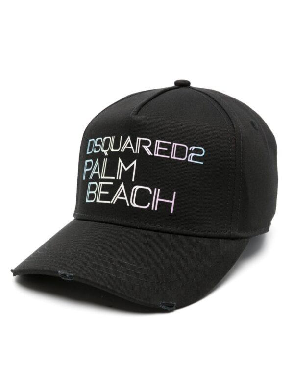 DSQUARED2 logo-print cotton baseball cap