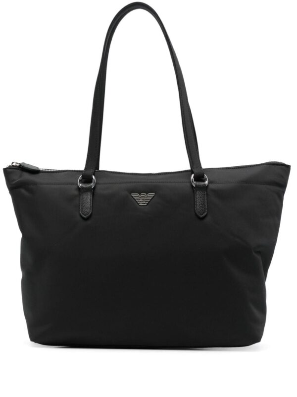 Emporio Armani logo-plaque tote bag