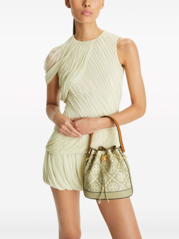 Tory Burch T Monogram leather bucket bag - Image 3
