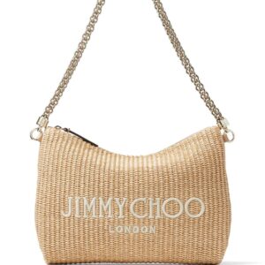 Jimmy Choo Callie logo-embroidered shoulder bag