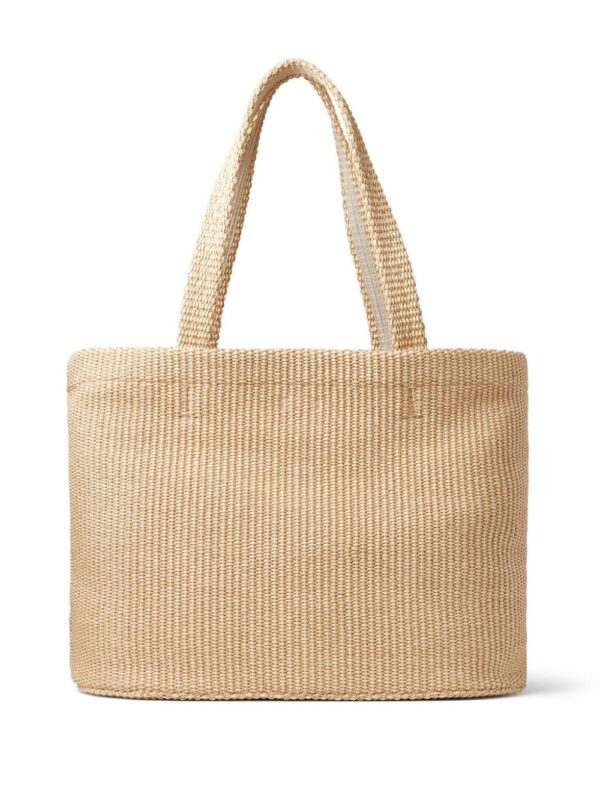Jimmy Choo logo-embroidered raffia beach bag - Image 3