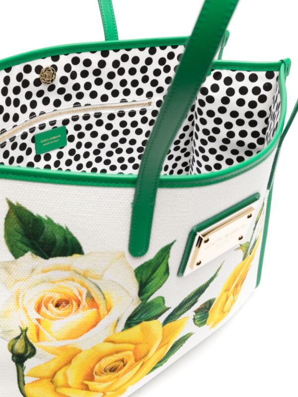 Dolce & Gabbana rose-print canvas tote bag - Image 4