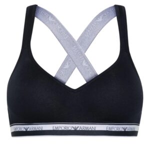 Emporio Armani logo-tape moulded-cup bra