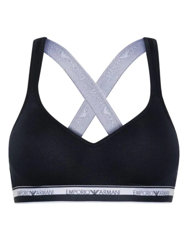 Emporio Armani  logo-tape moulded-cup bra