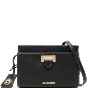 Love Moschino logo-lettering pebbled shoulder bag