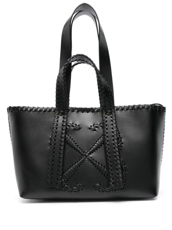 Off-White Arrows-stitch leather tote bag