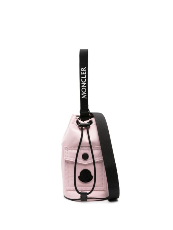 Moncler mini logo-appliqué bucket bag