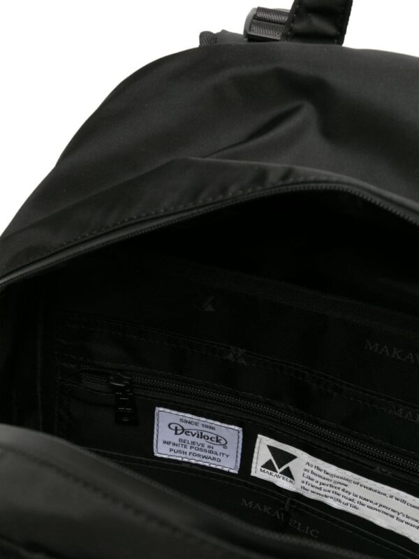 Makavelic logo-appliqué zipped backpack - Image 2