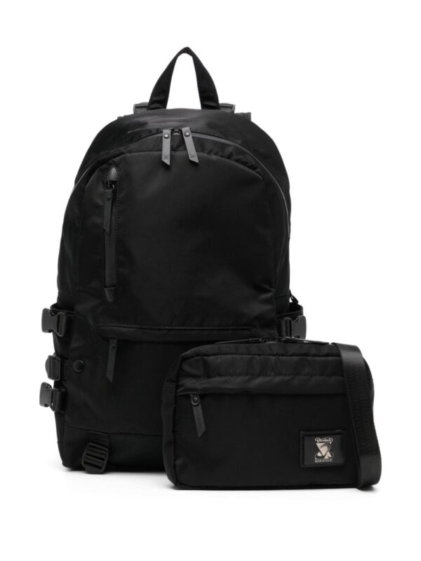 Makavelic logo-appliqué zipped backpack - Image 3