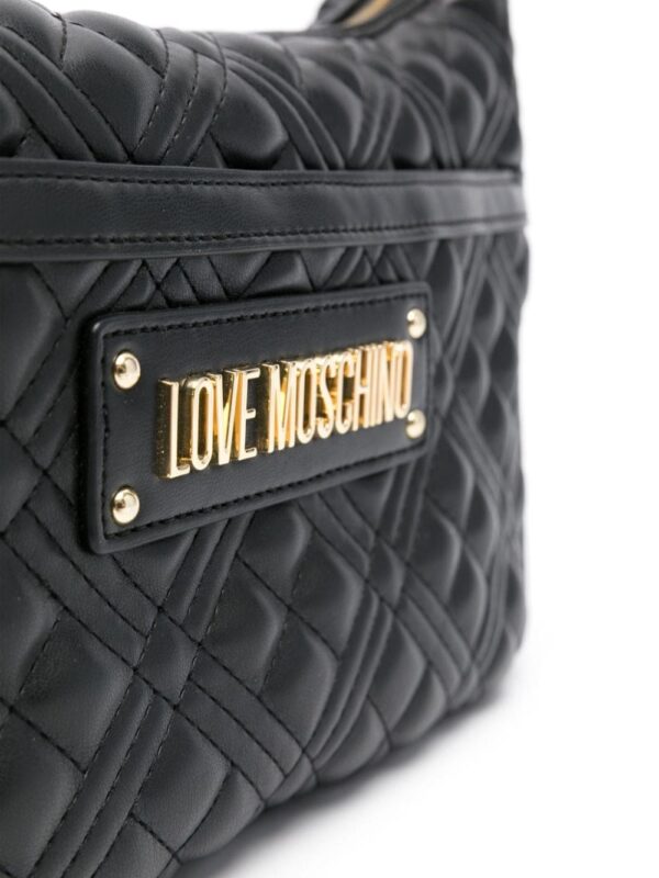 Love Moschino logo-lettering quilted bag - Image 4