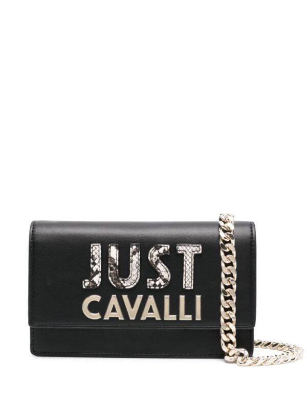 Just Cavalli embossed-logo clutch bag