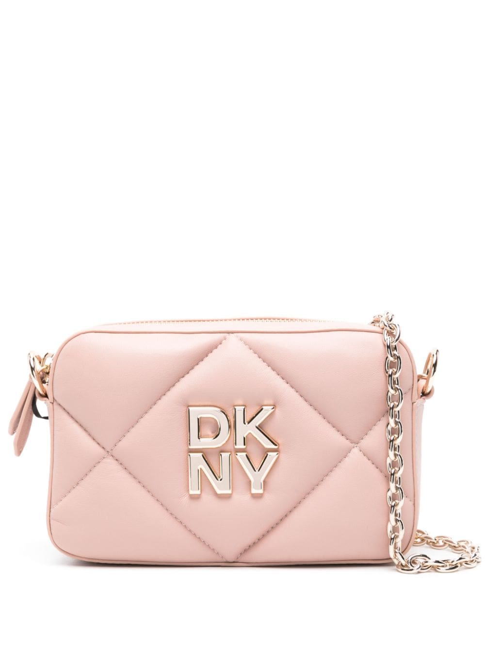 DKNY logo-plaque leather crossbody bag