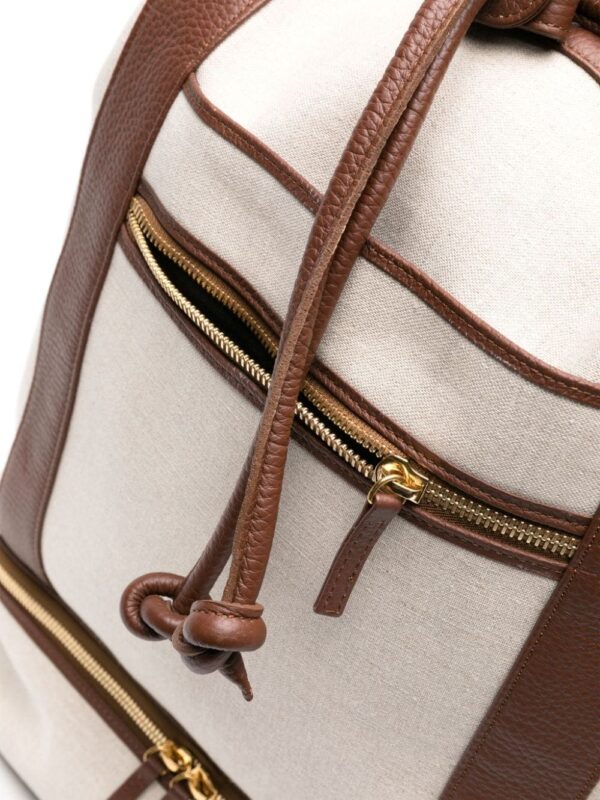 Eleventy leather-trim canvas backpack - Image 4