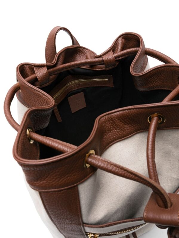 Eleventy leather-trim canvas backpack - Image 5