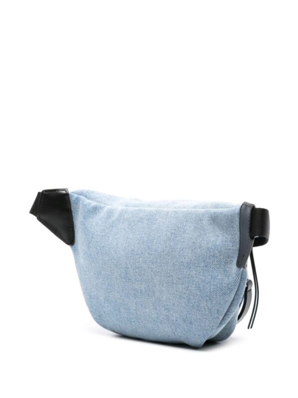 Moncler logo-patch denim belt bag - Image 3