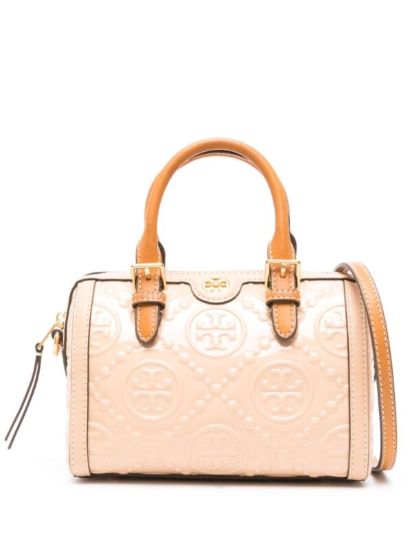 Tory Burch T Monogram patent tote bag