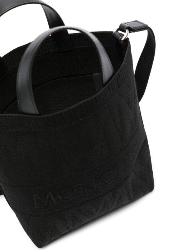 Moncler logo-embroidered woven tote bag - Image 5