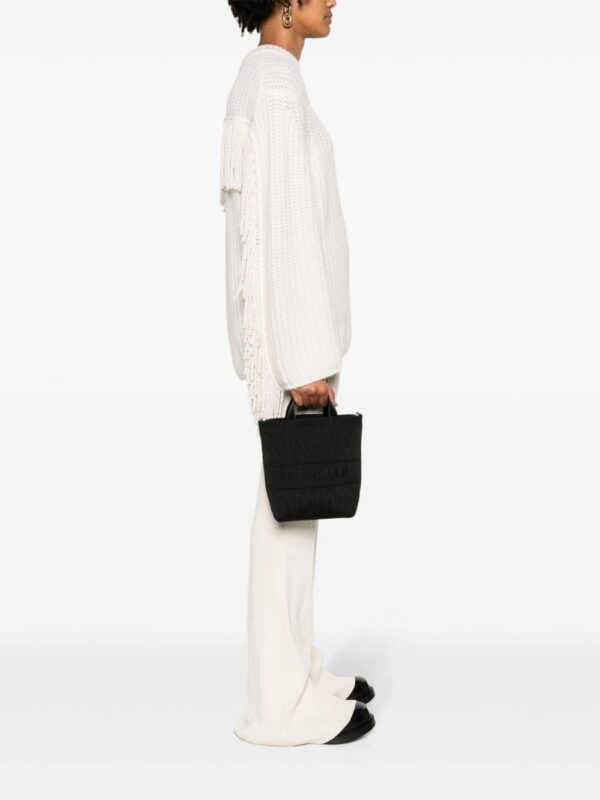 Moncler logo-embroidered woven tote bag - Image 2