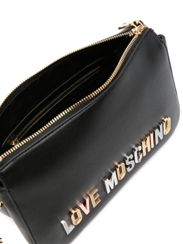 Love Moschino logo-lettering faux-leather shoulder bag - Image 4