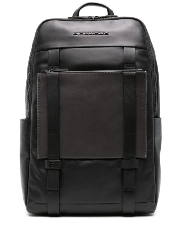 PIQUADRO 14" laptop leather backpack