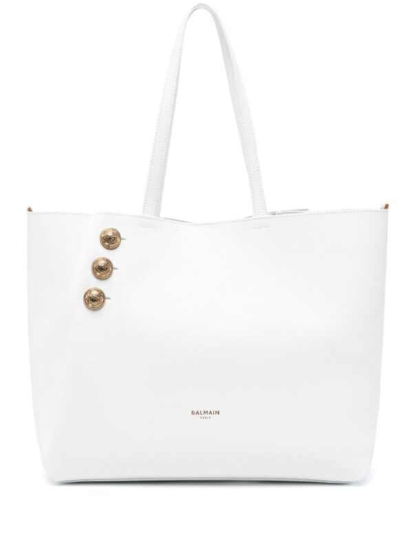 Balmain Emblème leather tote bag