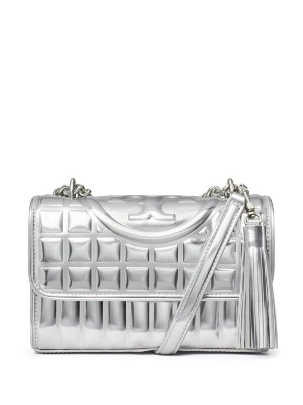 Tory Burch small Fleming metallic shoulder bag