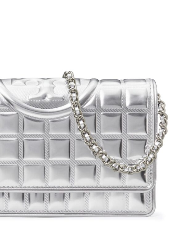 Tory Burch Fleming metallic quilted crossbody bag - Image 4