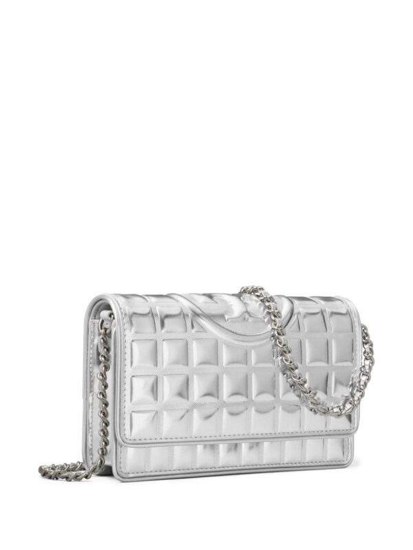 Tory Burch Fleming metallic quilted crossbody bag - Image 2