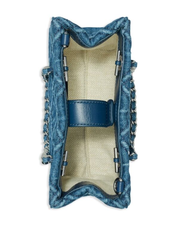 Tory Burch mini Fleming denim chain tote bag - Image 5