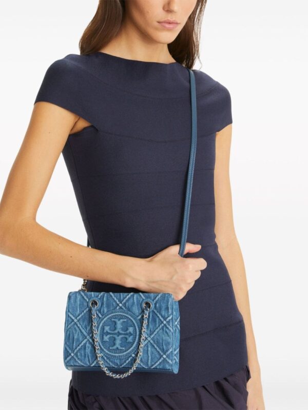 Tory Burch mini Fleming denim chain tote bag - Image 2