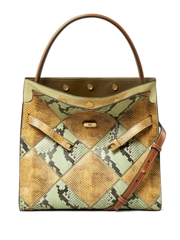 Tory Burch Diamond Exotic Lee Radziwill double tote bag