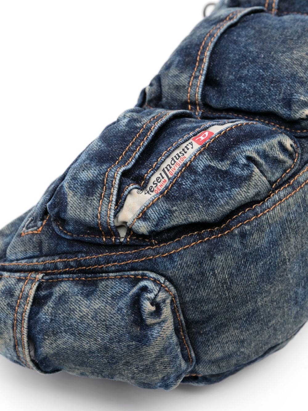 Diesel Re-Edition Travel 3000 denim shoulder bag - Image 4