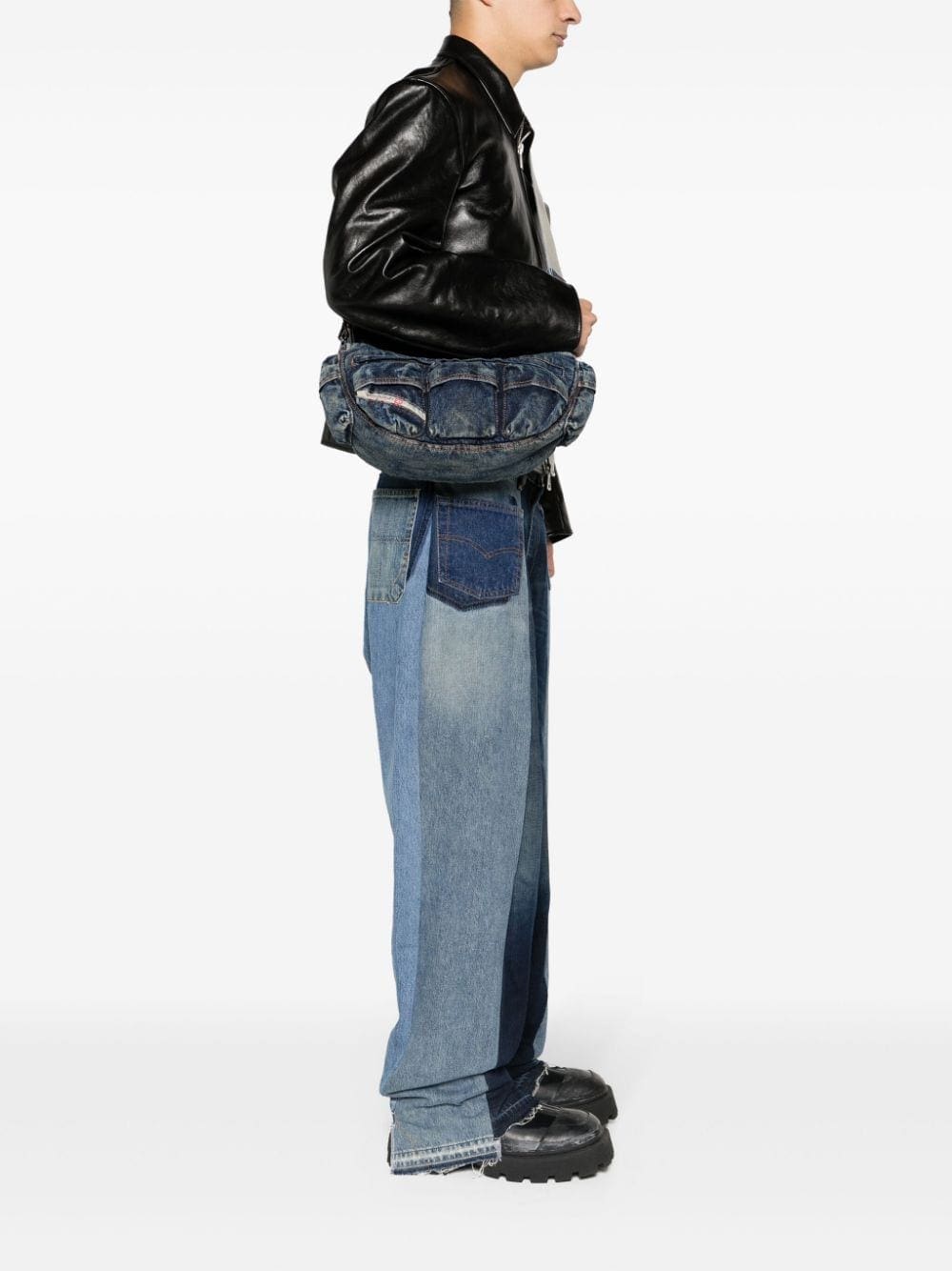 Diesel Re-Edition Travel 3000 denim shoulder bag - Image 2