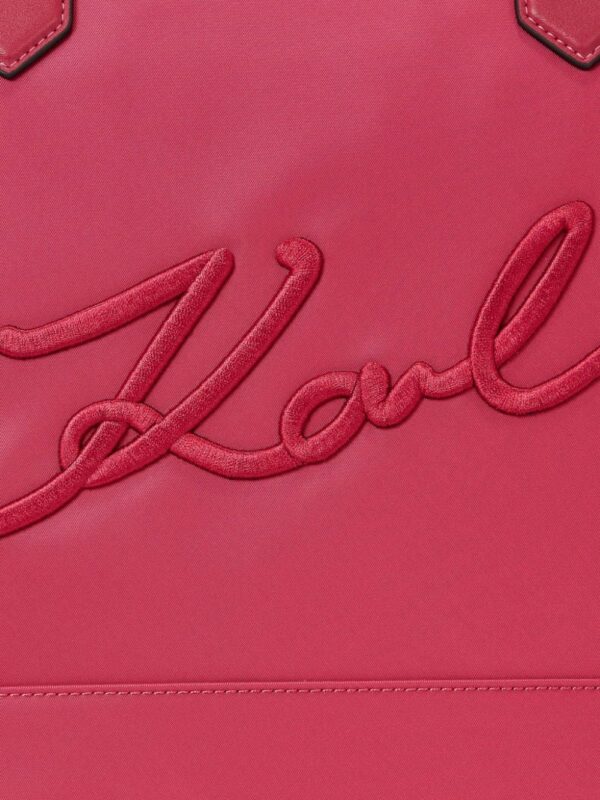 Karl Lagerfeld Signature logo-embroidered tote bag - Image 4