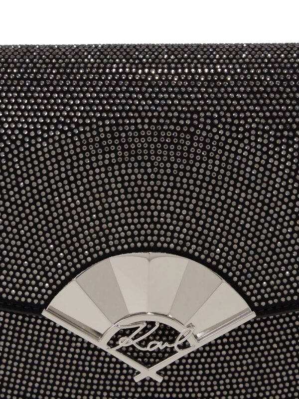 Karl Lagerfeld Archive Fan rhinestone-embellished clutch bag - Image 4