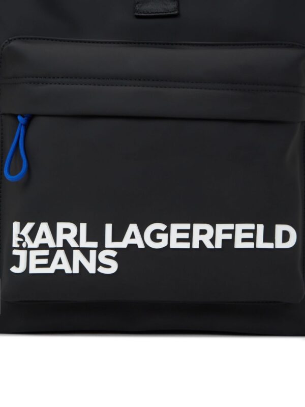 Karl Lagerfeld Jeans logo-print roll-top backpack - Image 4
