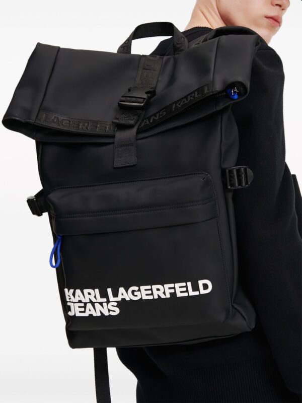 Karl Lagerfeld Jeans logo-print roll-top backpack - Image 2