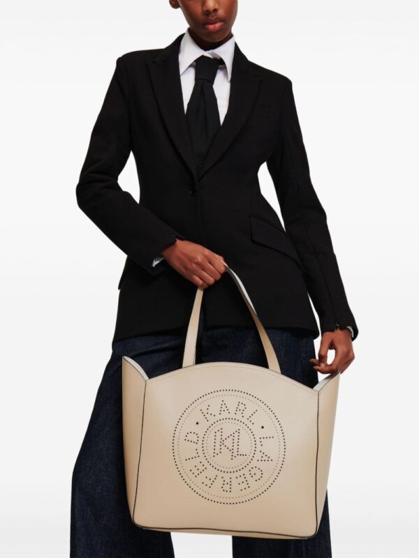 Karl Lagerfeld K/Circle perforated-logo tote bag - Image 2