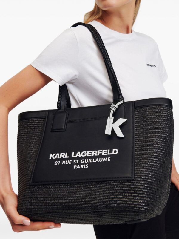 Karl Lagerfeld Rue St-Guillaume raffia tote bag - Image 5