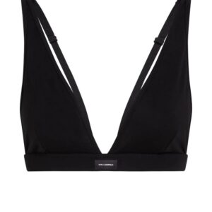Karl Lagerfeld  Essential-logo plunge bralette