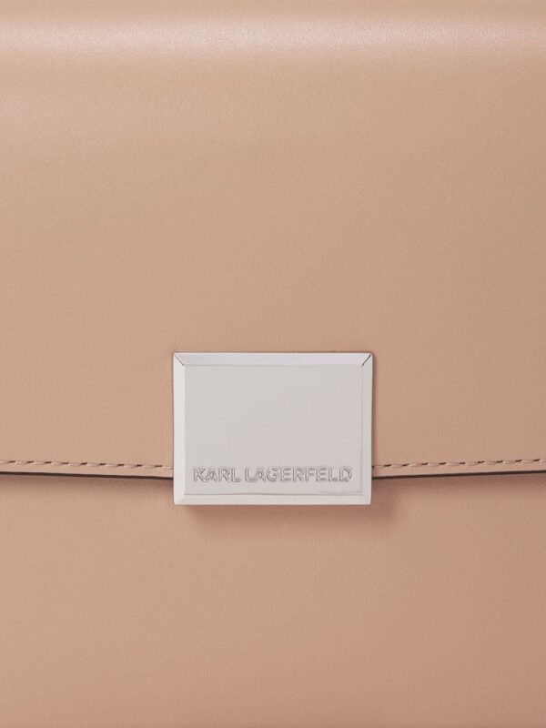Karl Lagerfeld logo-engraved-buckle leather shoulder bag - Image 4