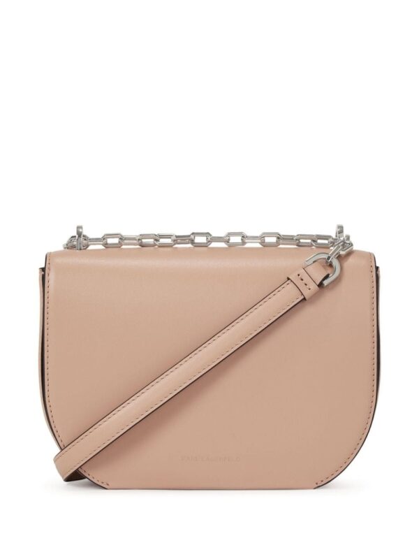 Karl Lagerfeld logo-engraved-buckle leather shoulder bag - Image 3