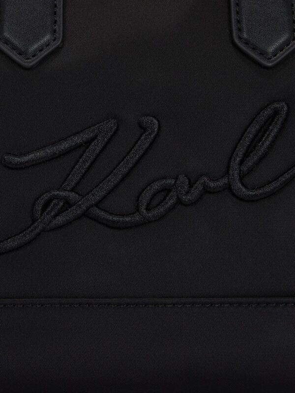Karl Lagerfeld small K/Signature logo-appliqué tote bag - Image 3
