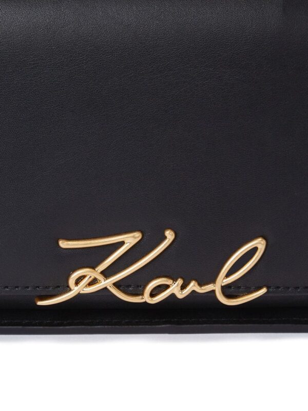 Karl Lagerfeld Signature leather shoulder bag - Image 4