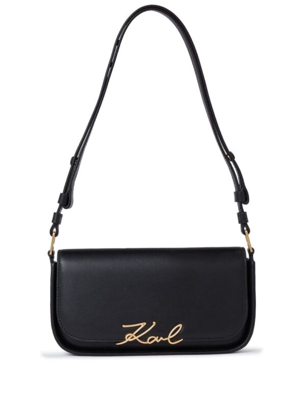 Karl Lagerfeld Signature leather shoulder bag